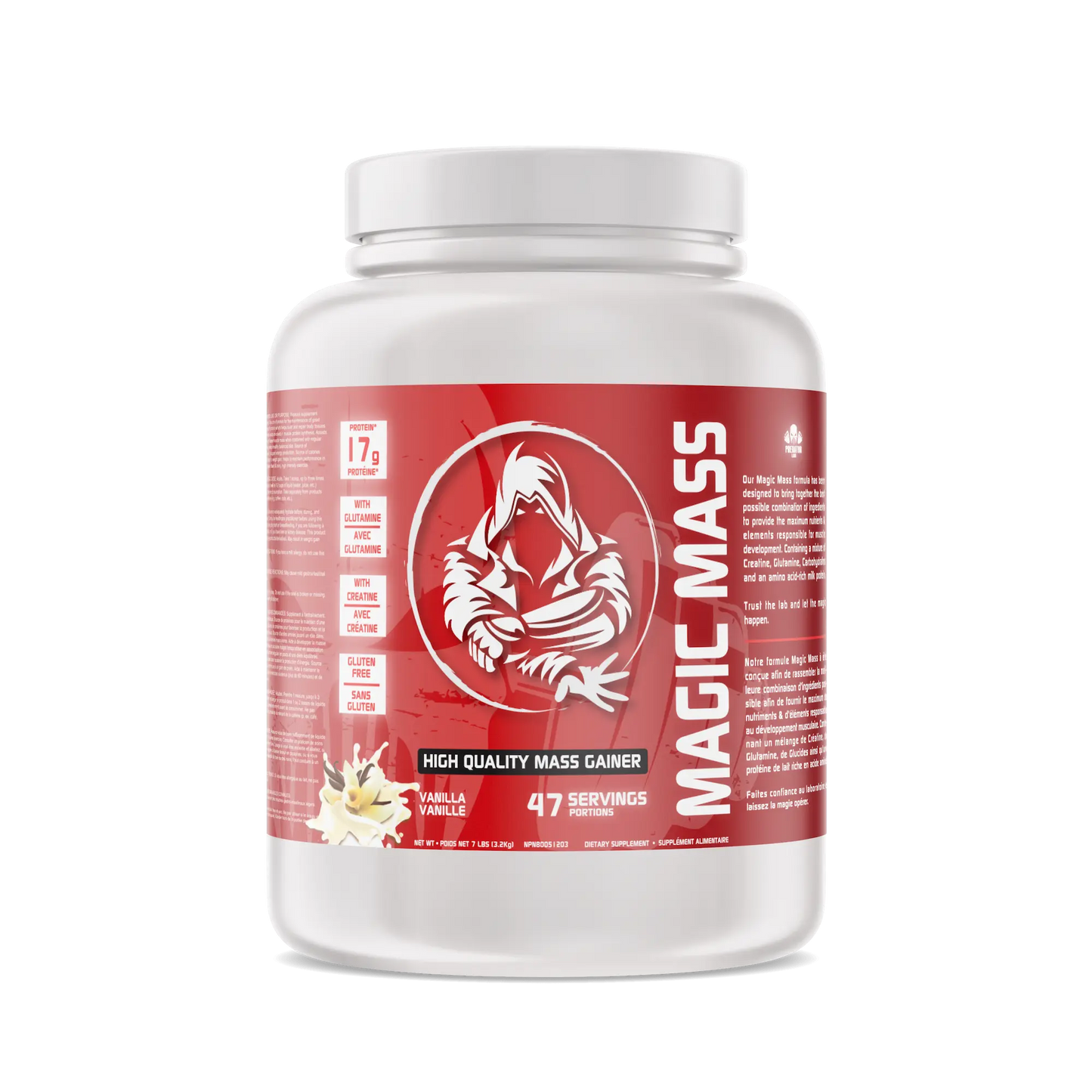 Predator Labs - Magic Mass 7lbs - Mass gainer, Lactoserum protein 47 servings …