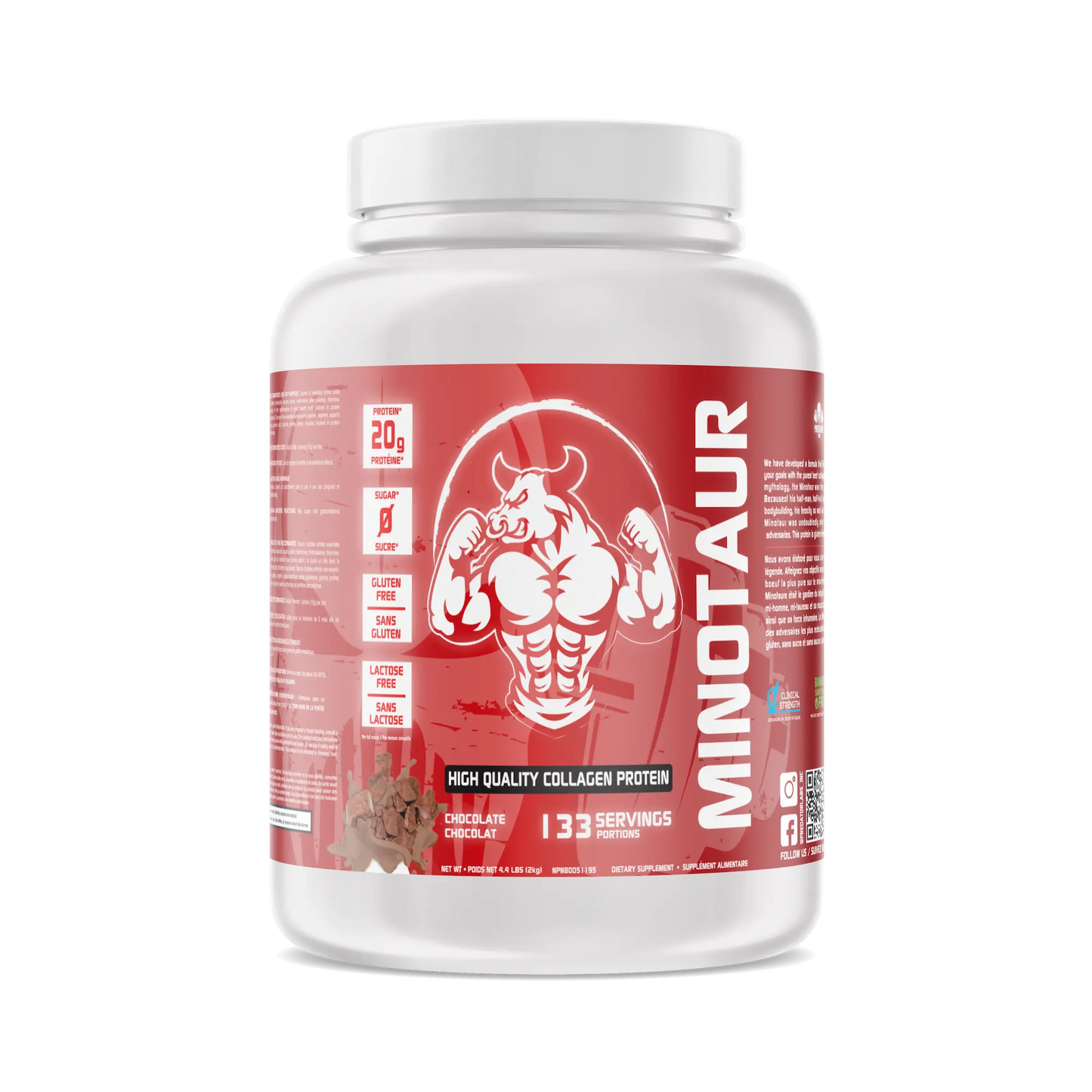 Minotaur Beef Protein 2kg - Collagen Beef Protein, 133 Servings