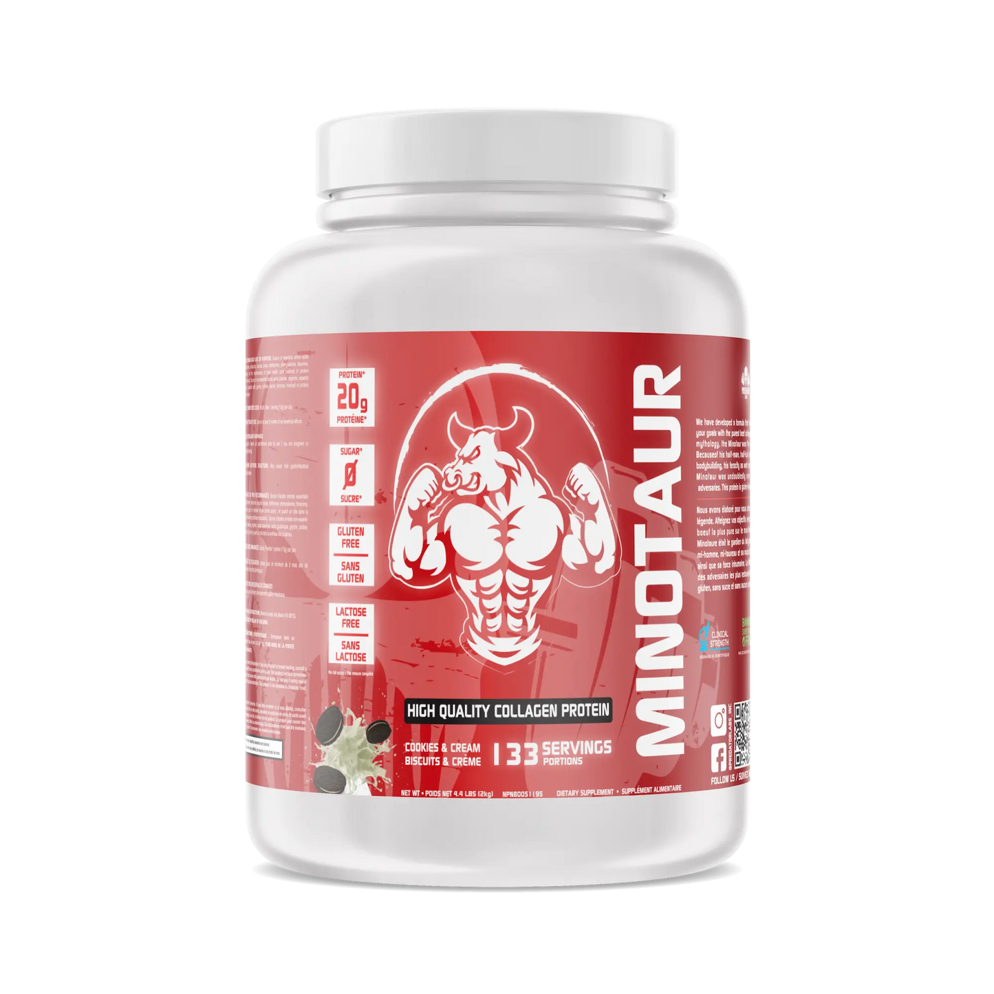 Minotaur Beef Protein 2kg - Collagen Beef Protein, 133 Servings