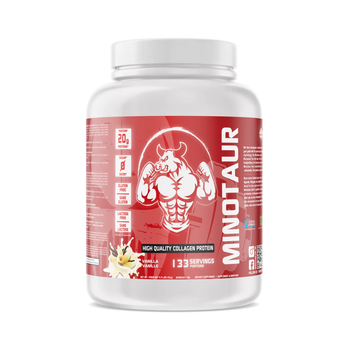 Minotaur Beef Protein 2kg - Collagen Beef Protein, 133 Servings