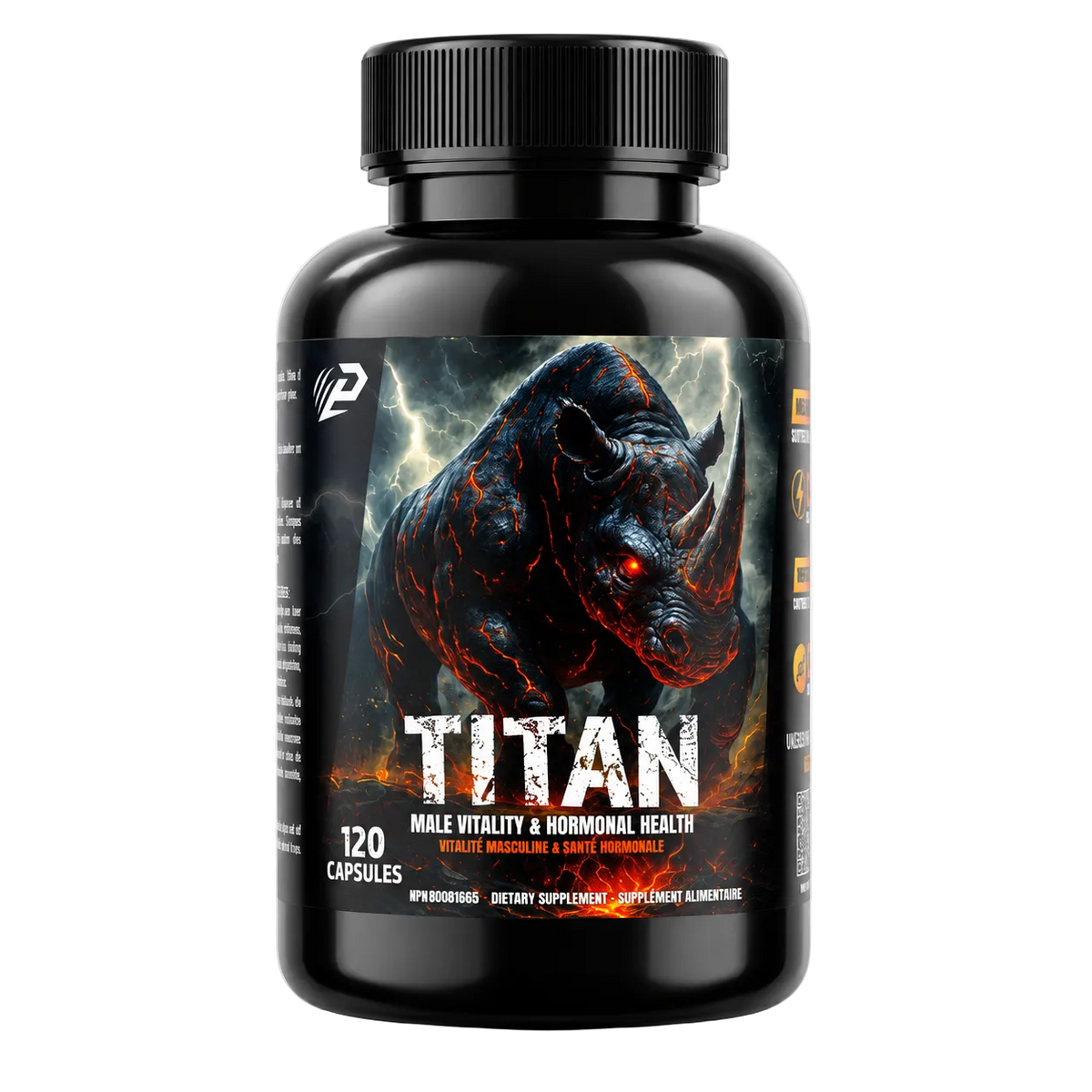 Titan Test 120 Capsules - Testosterone amplificator for Men