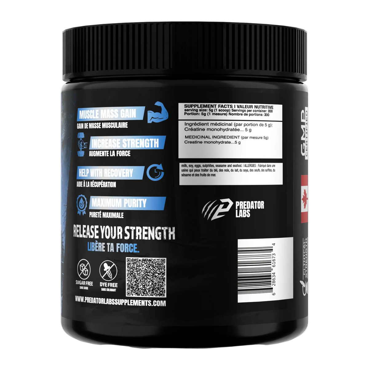 Big Foot Creatine 500g, 100 servings