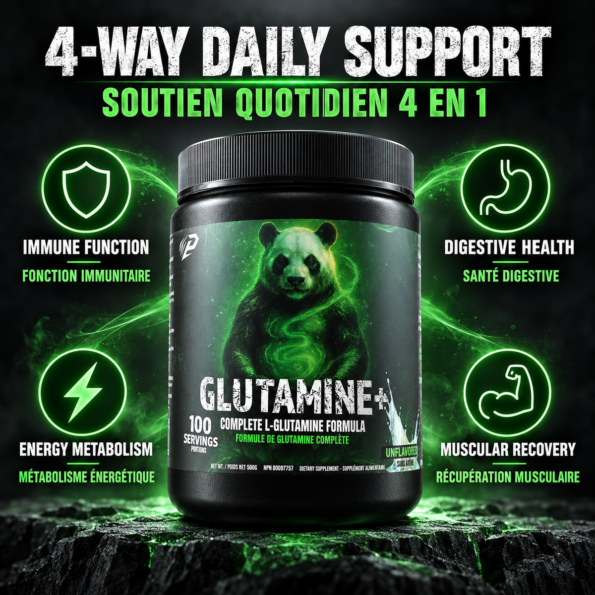 Glutamine + 100 servings, Unflavored …