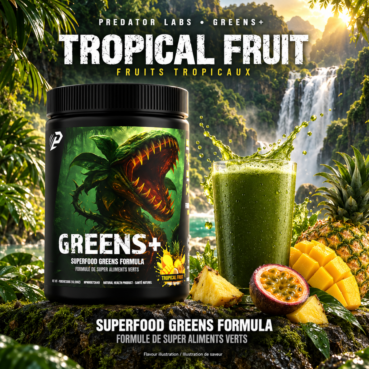Greens+ - All in one green and fruit superfood formula, 30 servings, Tropical Punch Flavor …