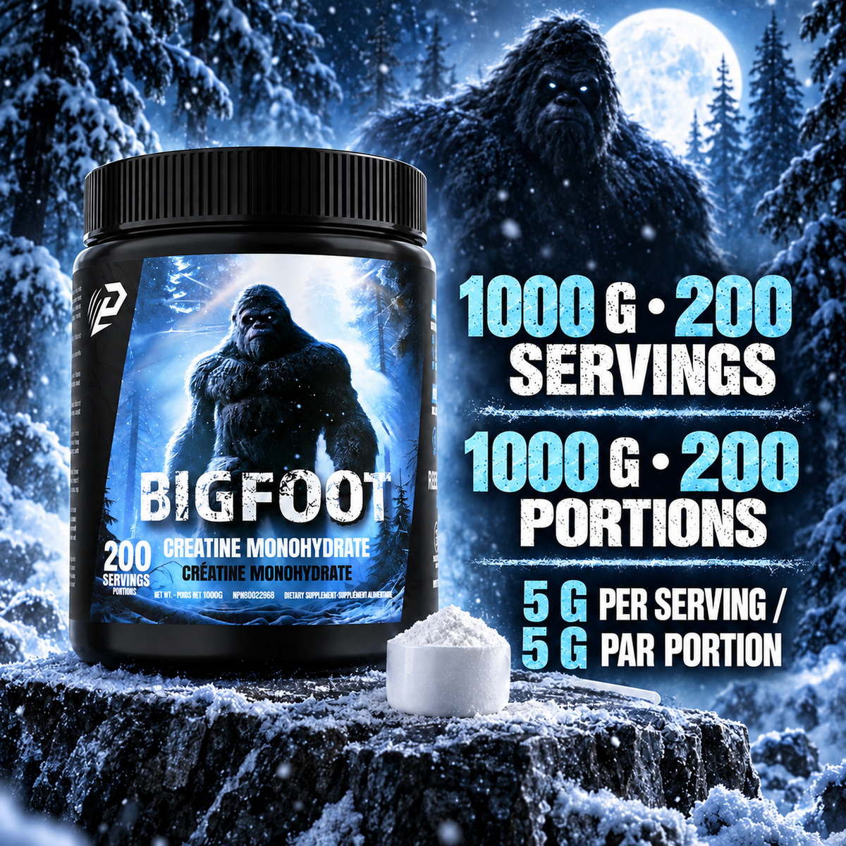 Big Foot Creatine 500g, 100 servings