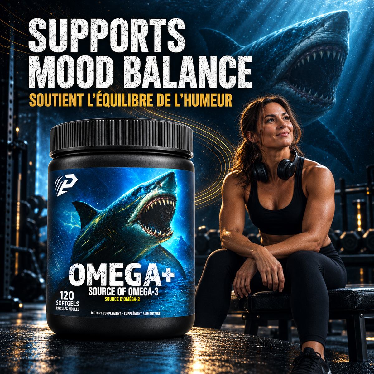 Omega 3+ 120 gels, 1000mg  Enhance cognitive health, Enhance mood balance