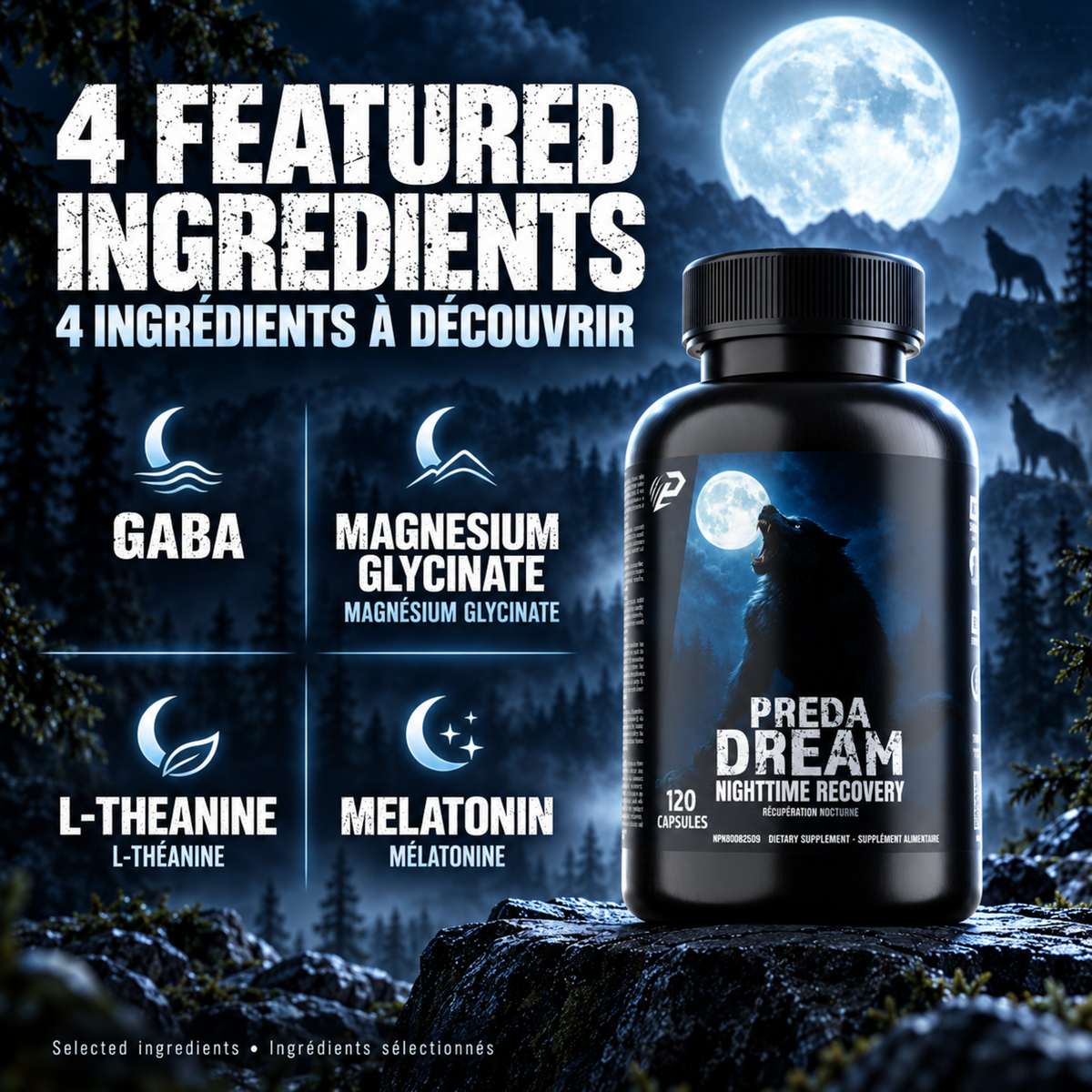 Preda Dream 120 capsules - Night Time Recovery Formula