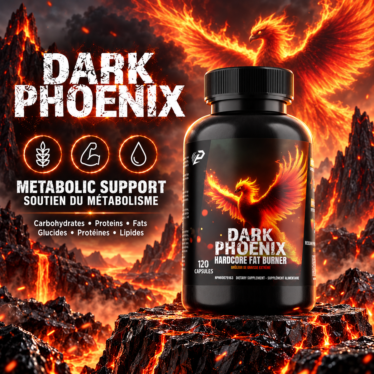 Dark Phoenix Hardcore Fat Burner 120 Capsules