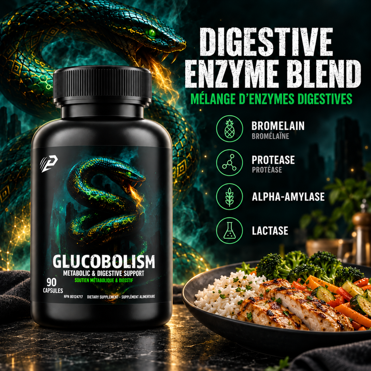 Glucobolism 90 capsules  Metabolisation and absorption Formula - Promotes glucose metabolism