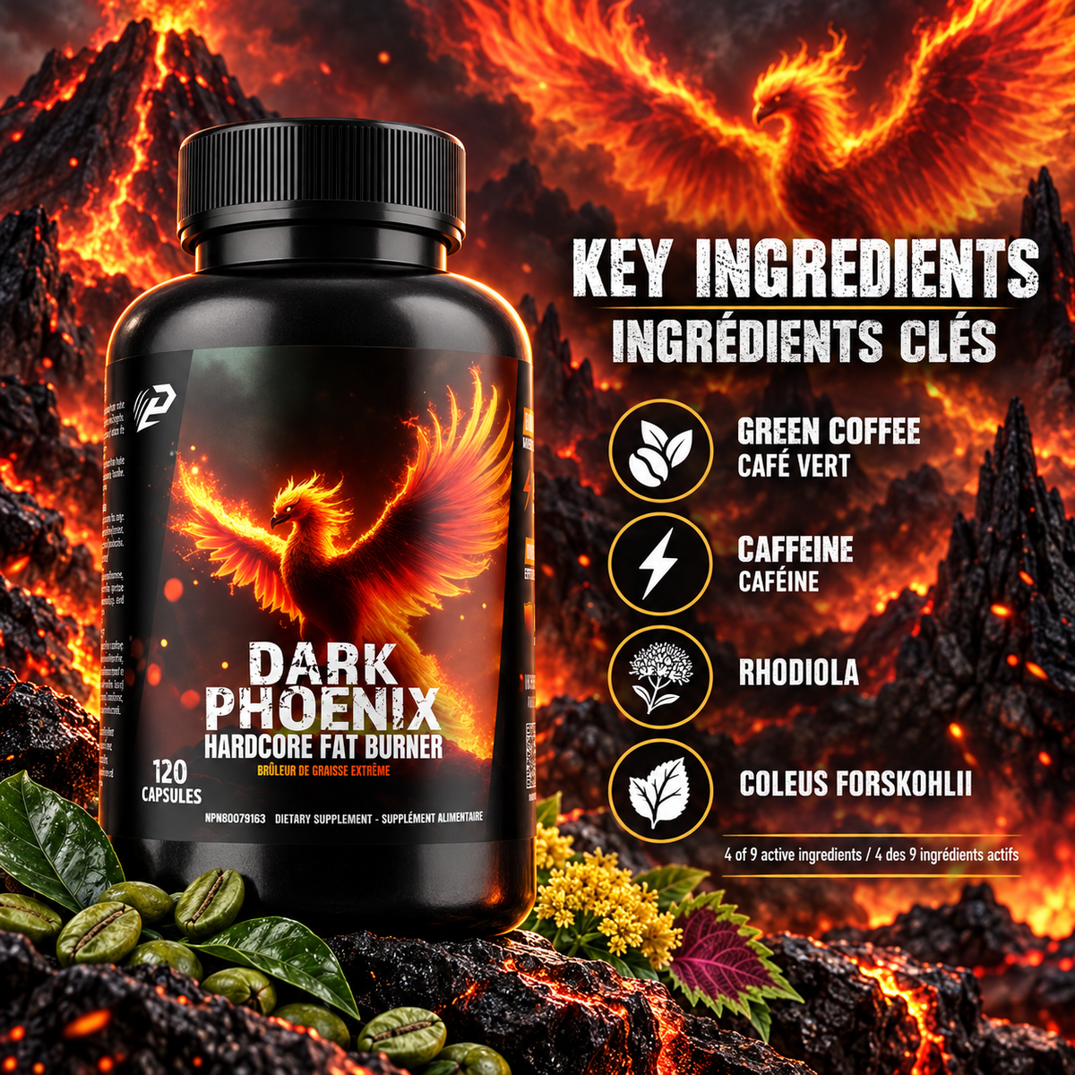 Dark Phoenix Hardcore Fat Burner 120 Capsules