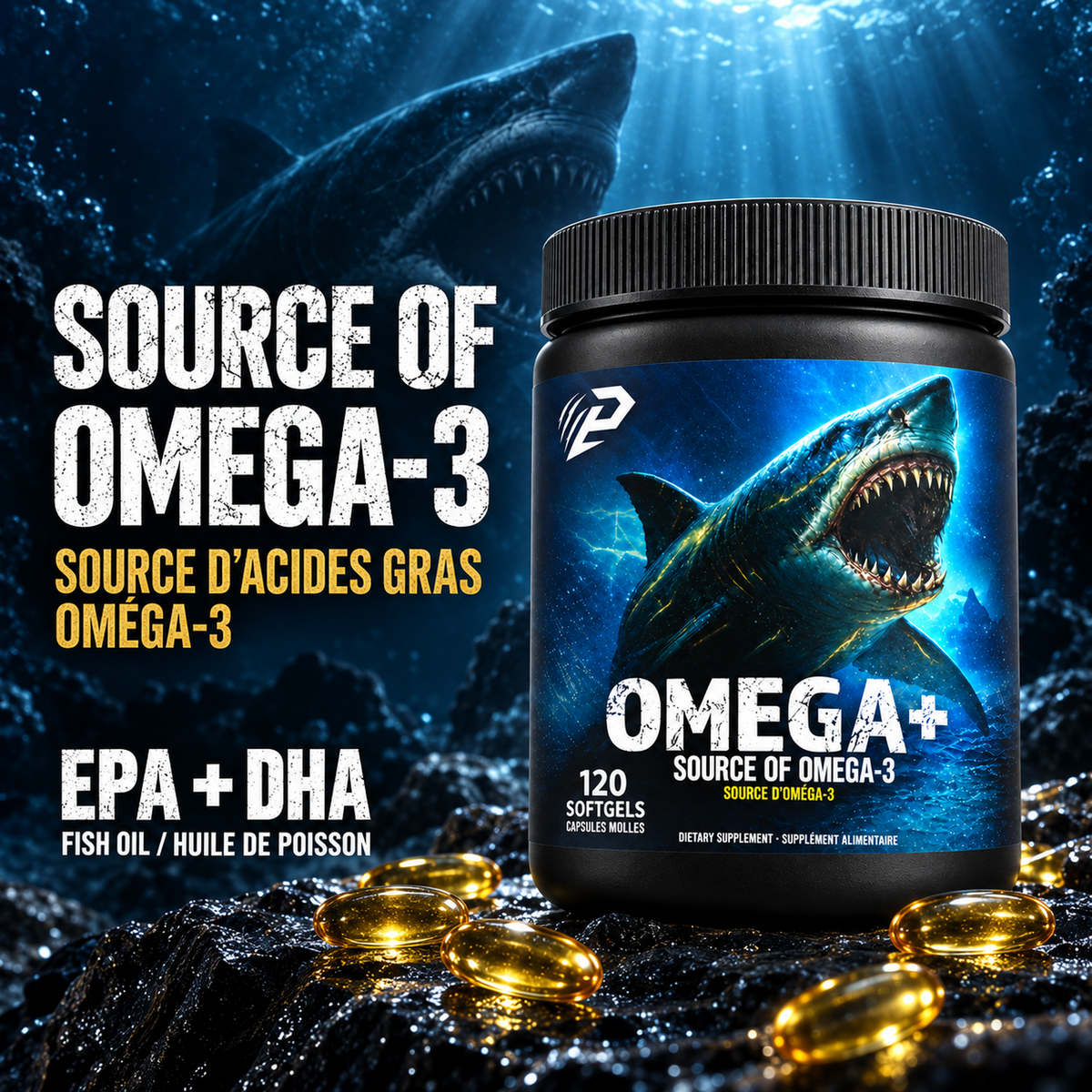 Omega 3+ 120 gels, 1000mg  Enhance cognitive health, Enhance mood balance