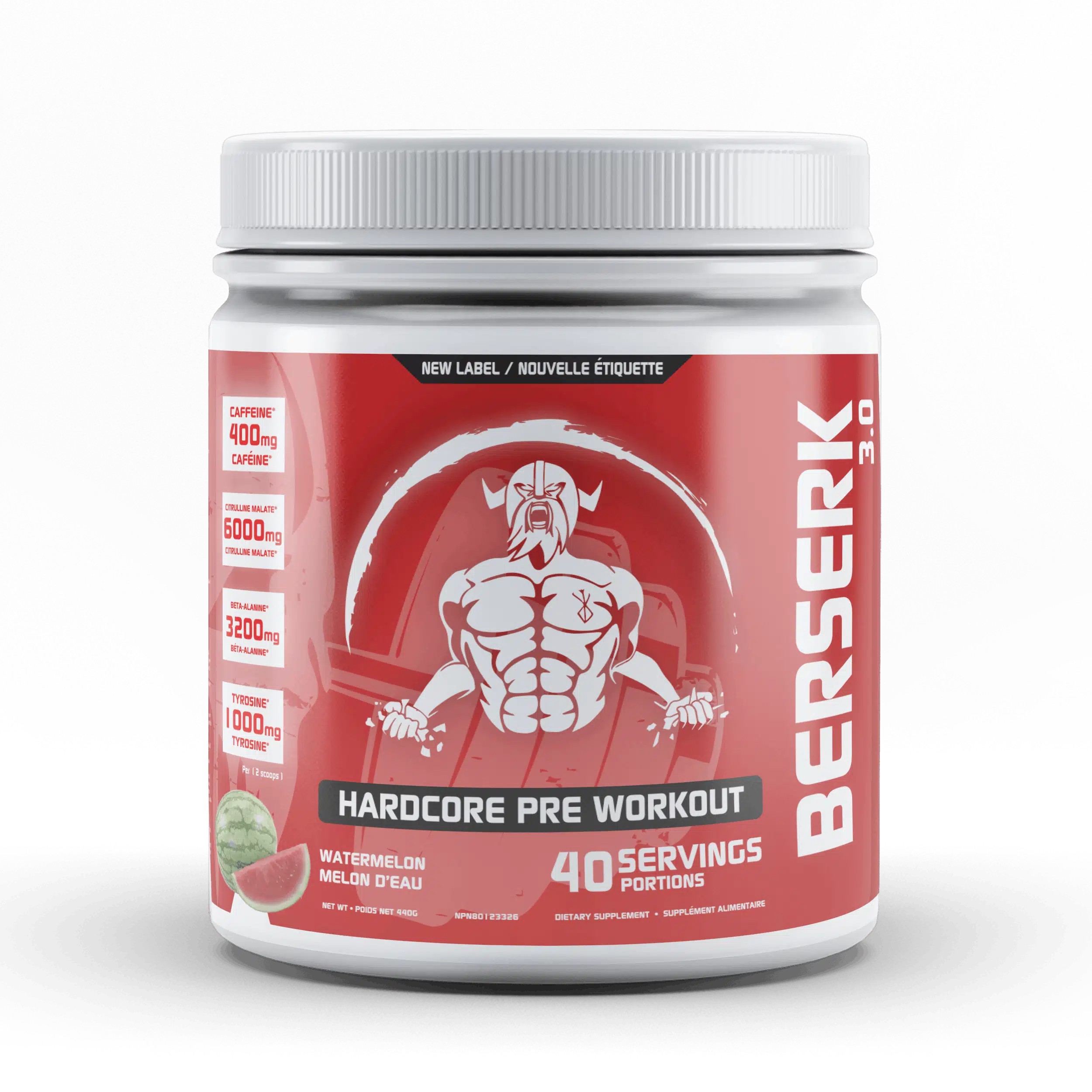 Berserk 3.0  Hardcore Pre-Workout, Energy and Pump Formula 40 Servings