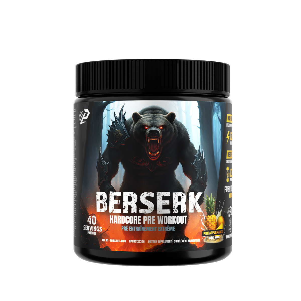 Berserk 3.0  Hardcore Pre-Workout, Energy and Pump Formula 40 Servings