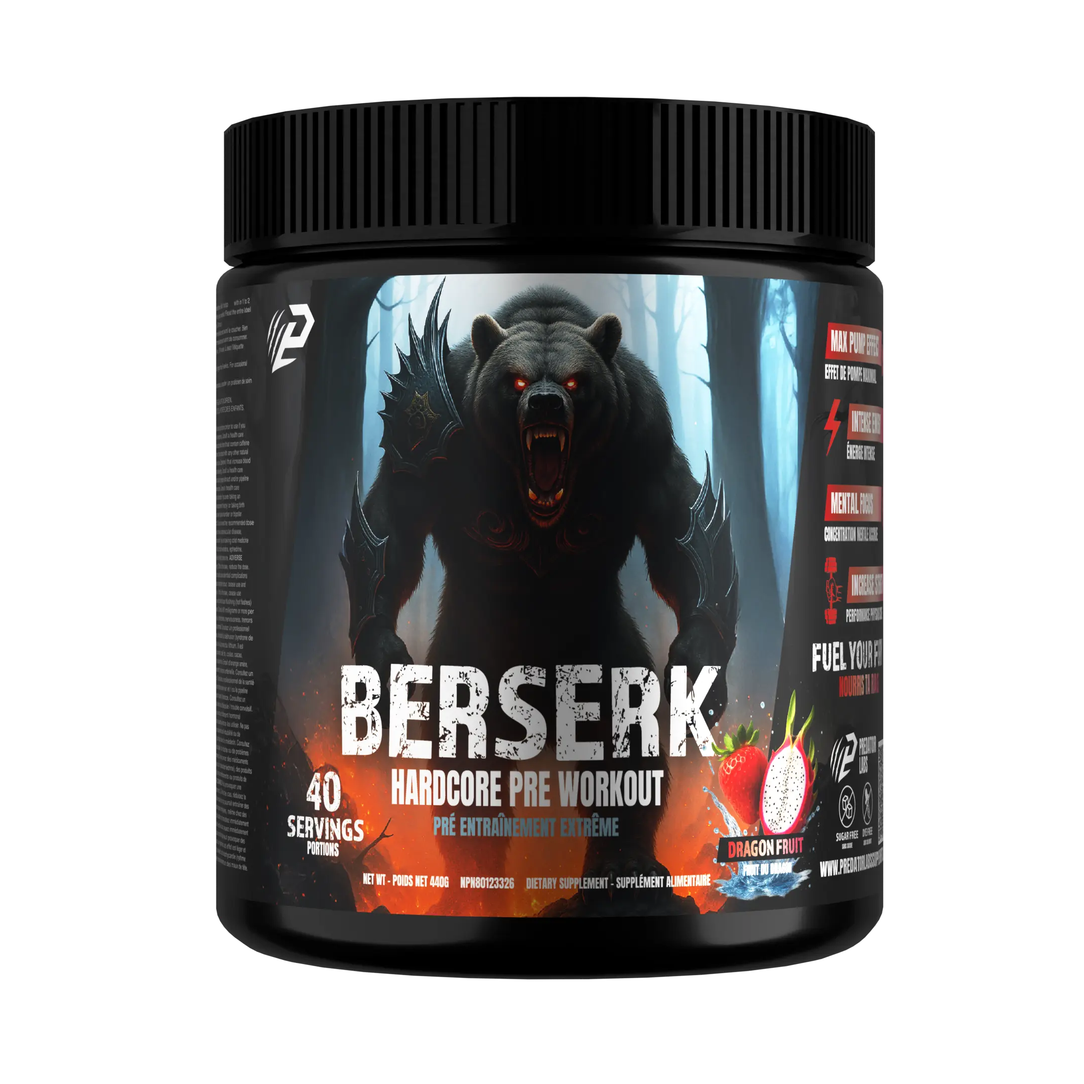 Berserk 3.0  Hardcore Pre-Workout, Energy and Pump Formula 40 Servings