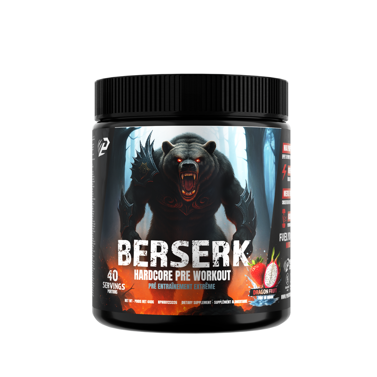 Berserk 3.0  Hardcore Pre-Workout, Energy and Pump Formula 40 Servings