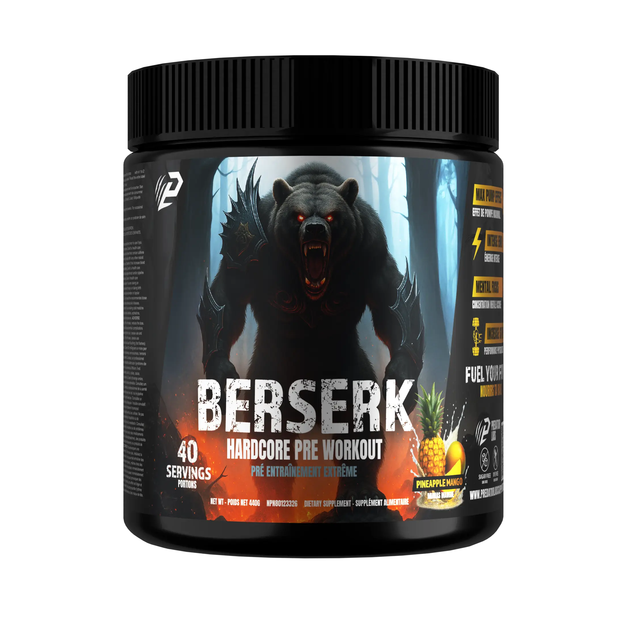 Berserk 3.0  Hardcore Pre-Workout, Energy and Pump Formula 40 Servings