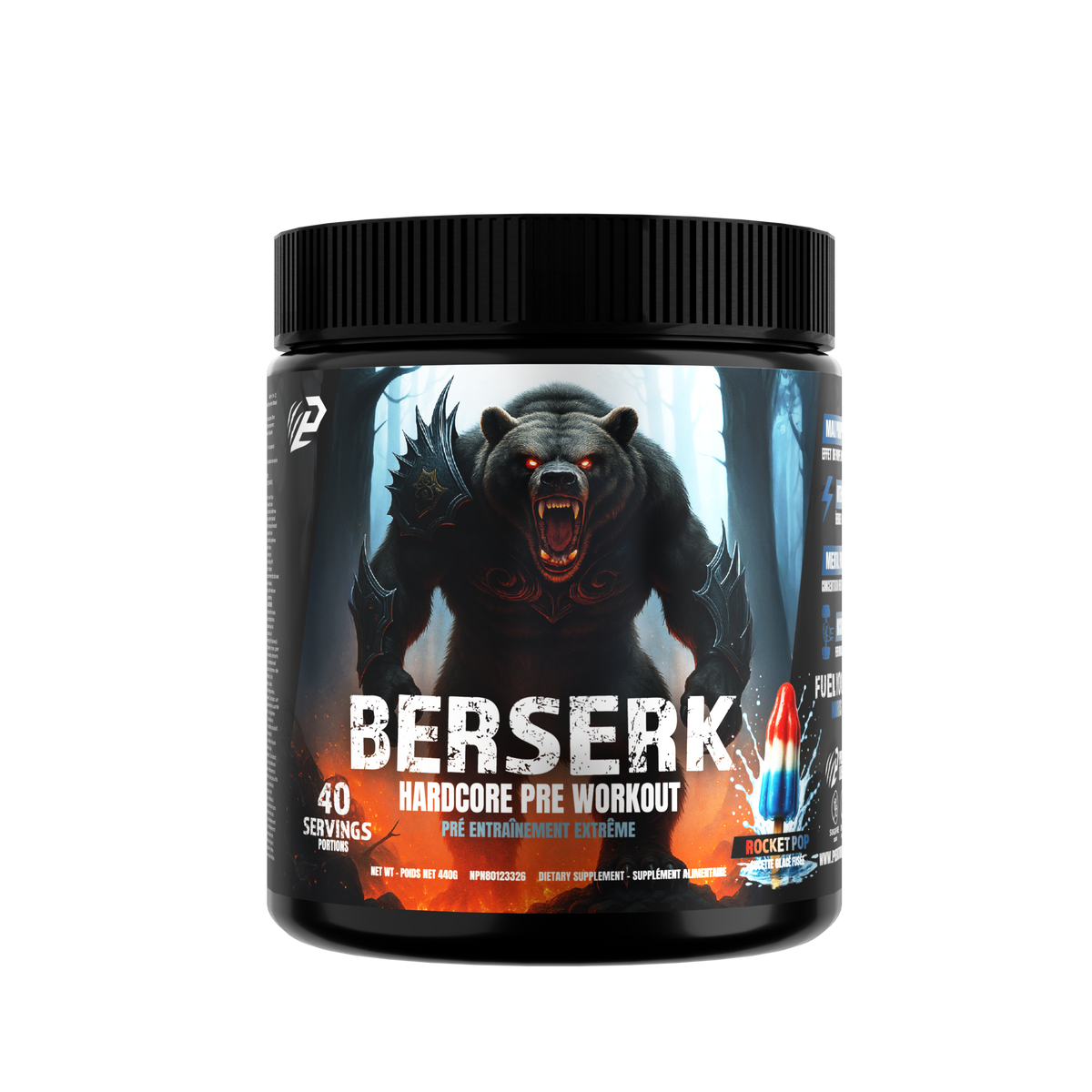 Berserk 3.0  Hardcore Pre-Workout, Energy and Pump Formula 40 Servings