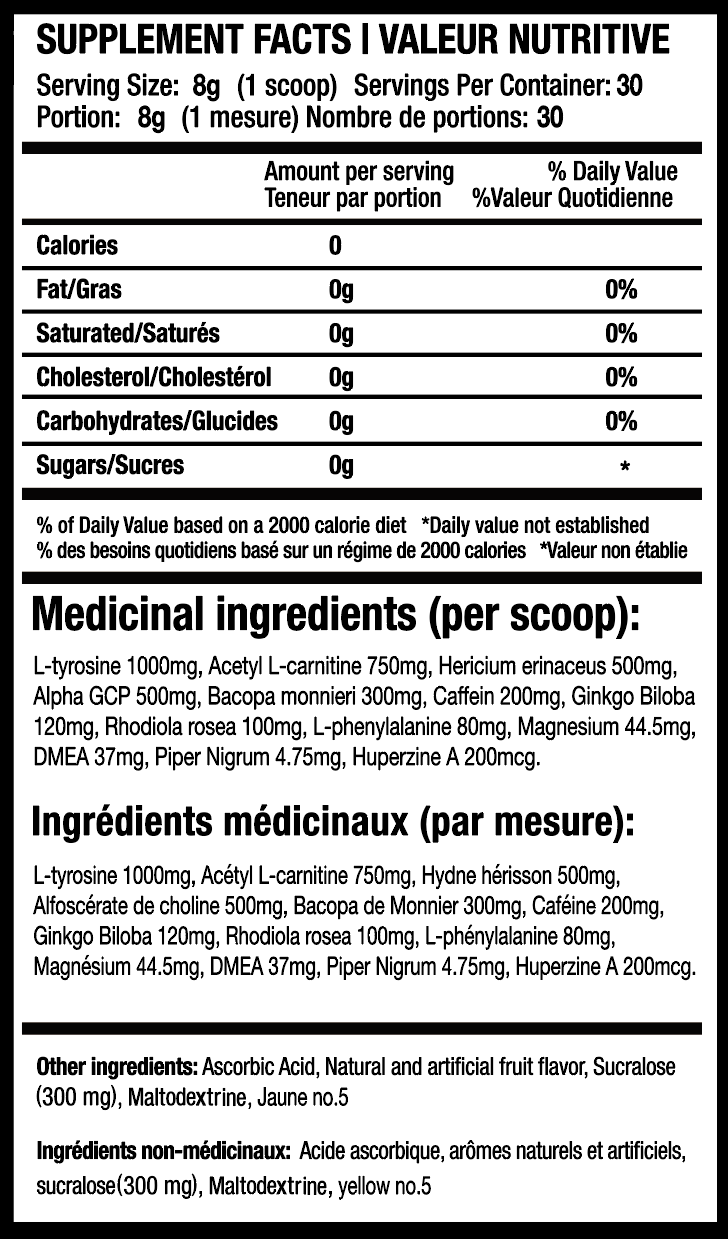 Mastermind 2.0 nootropics cocktail - Pineapple Mango 30 servings