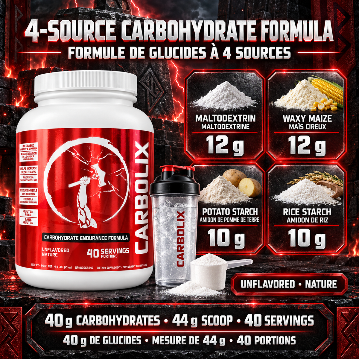 Carbolix 2kg - Carbohydrate Endurance formula - 40 servings
