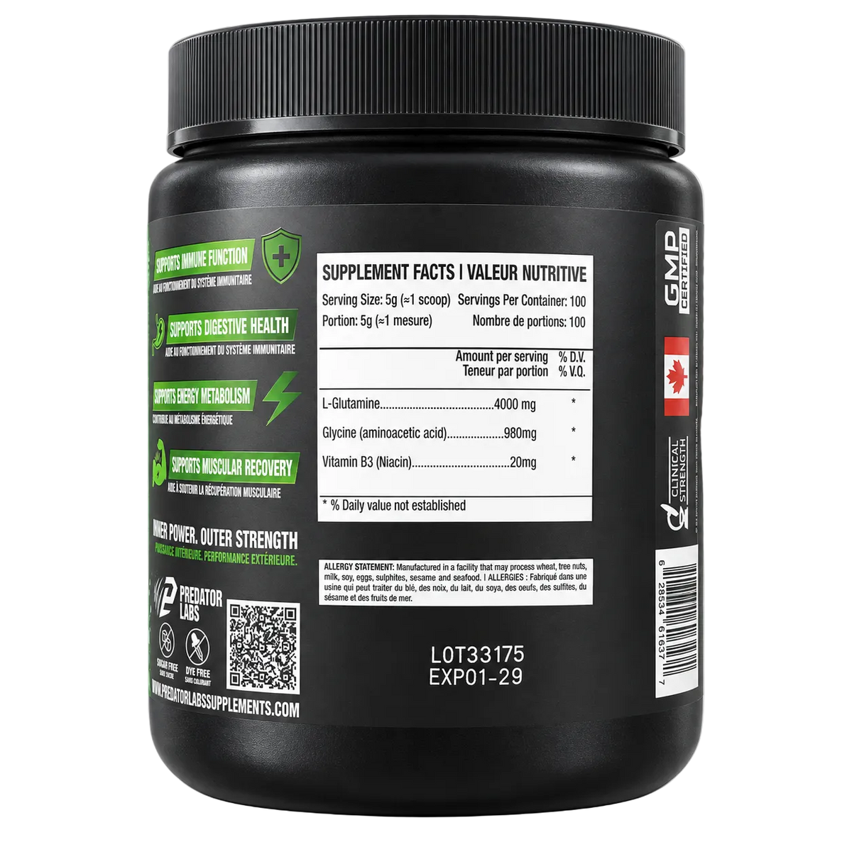 Glutamine + 100 servings, Unflavored …