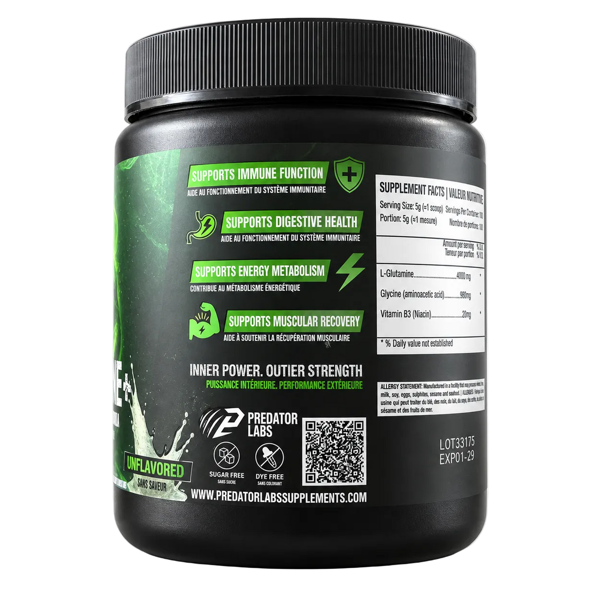 Glutamine + 100 servings, Unflavored …