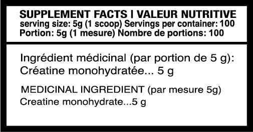 Big Foot Creatine 500g, 100 servings