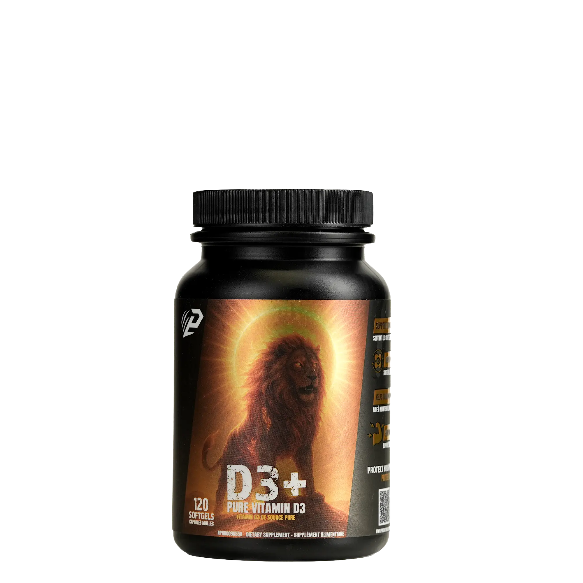 D3+ Pure Vitamin D3 Supplement 2,000 IU 120 Softgels