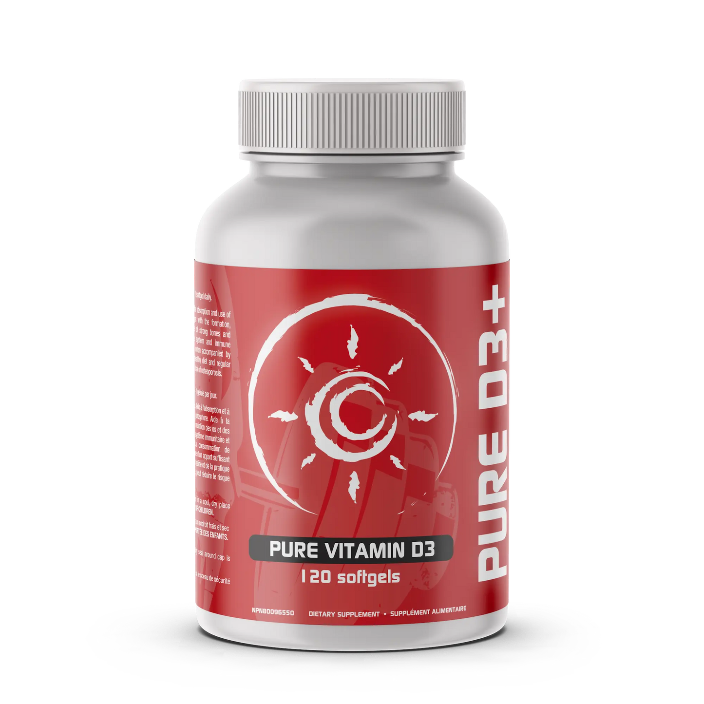 Predator Labs - D3+ Pure Vitamin D3 Supplement 1,000 IU 120 Softgels