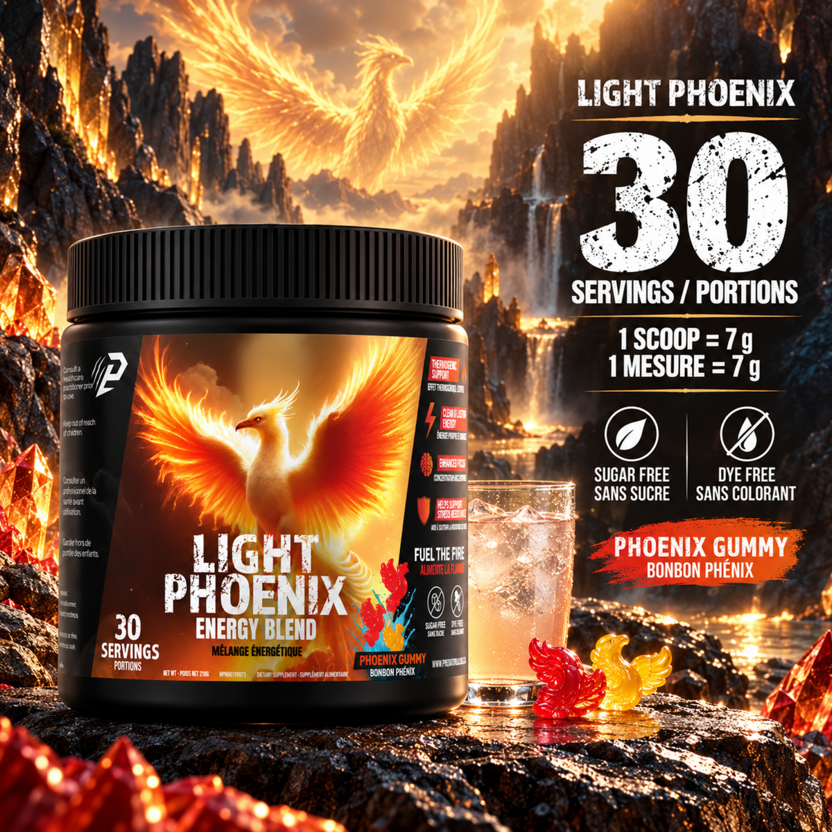 Light Phoenix  Low stim energy fat burner 30 Servings