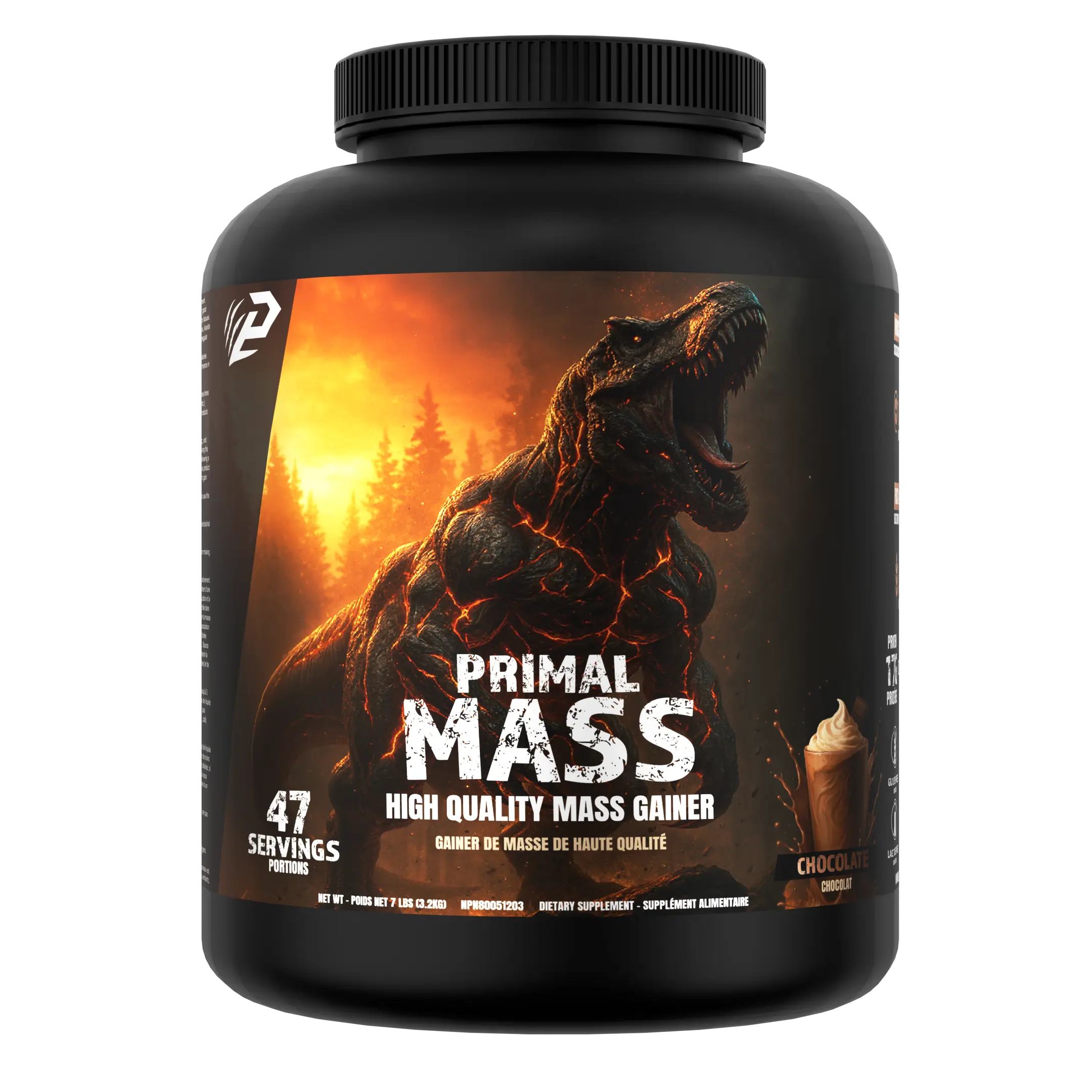Primal Mass 7lbs - Mass gainer, Lactoserum protein 47 servings …