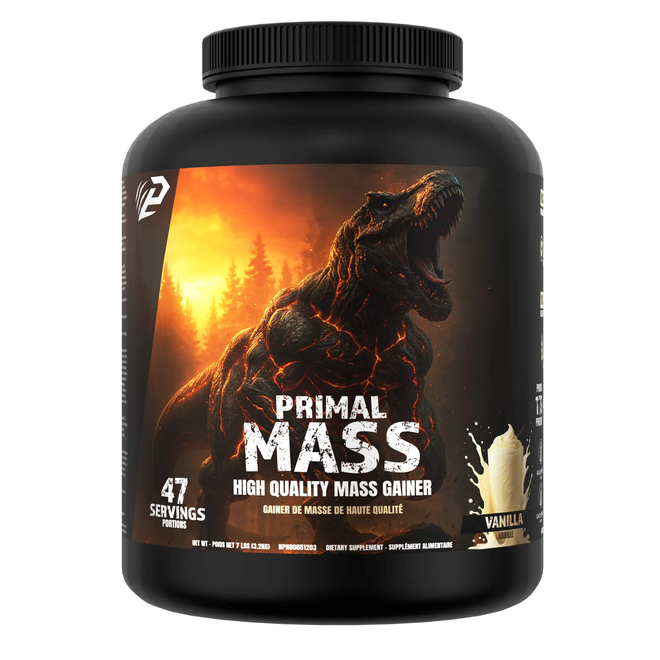 Primal Mass 7lbs - Mass gainer, Lactoserum protein 47 servings …