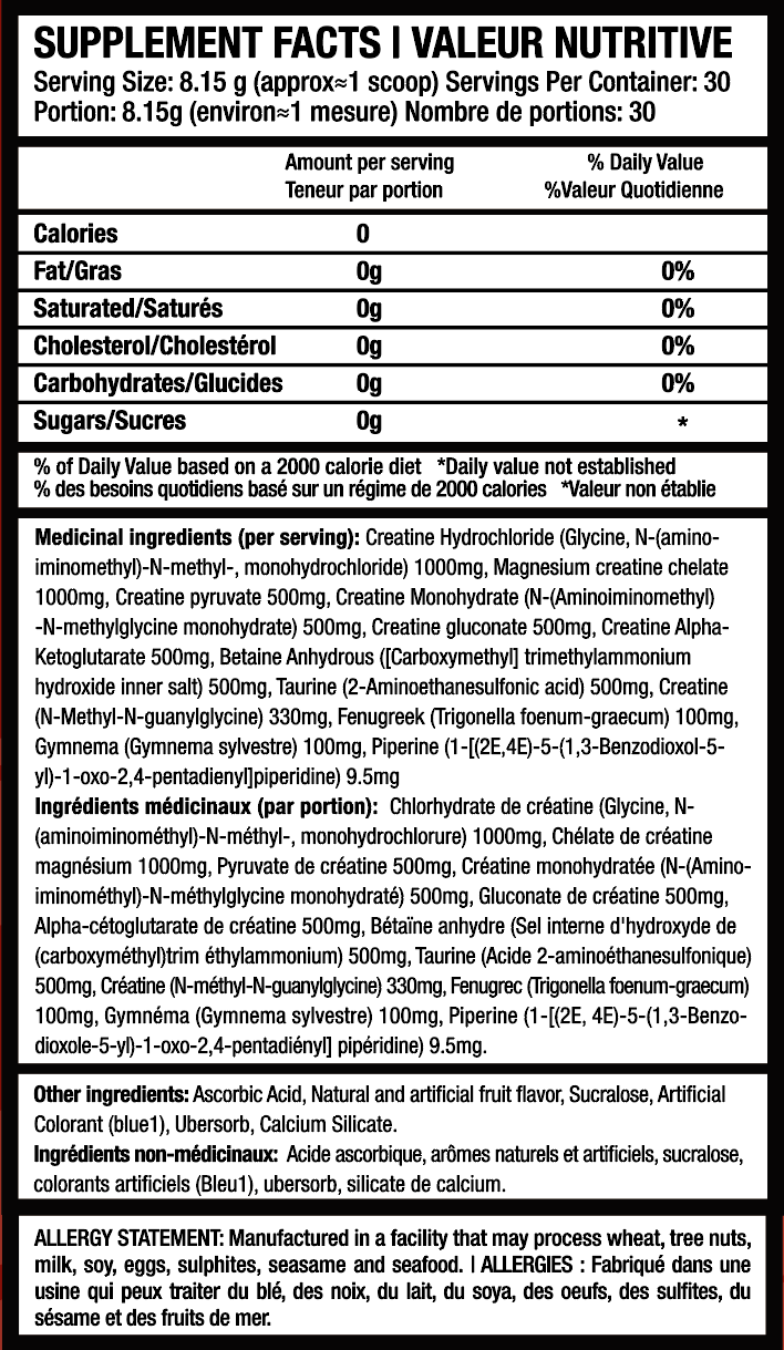 Dragons Blood -Ultimate Creatine Blend 245g, 30 servings